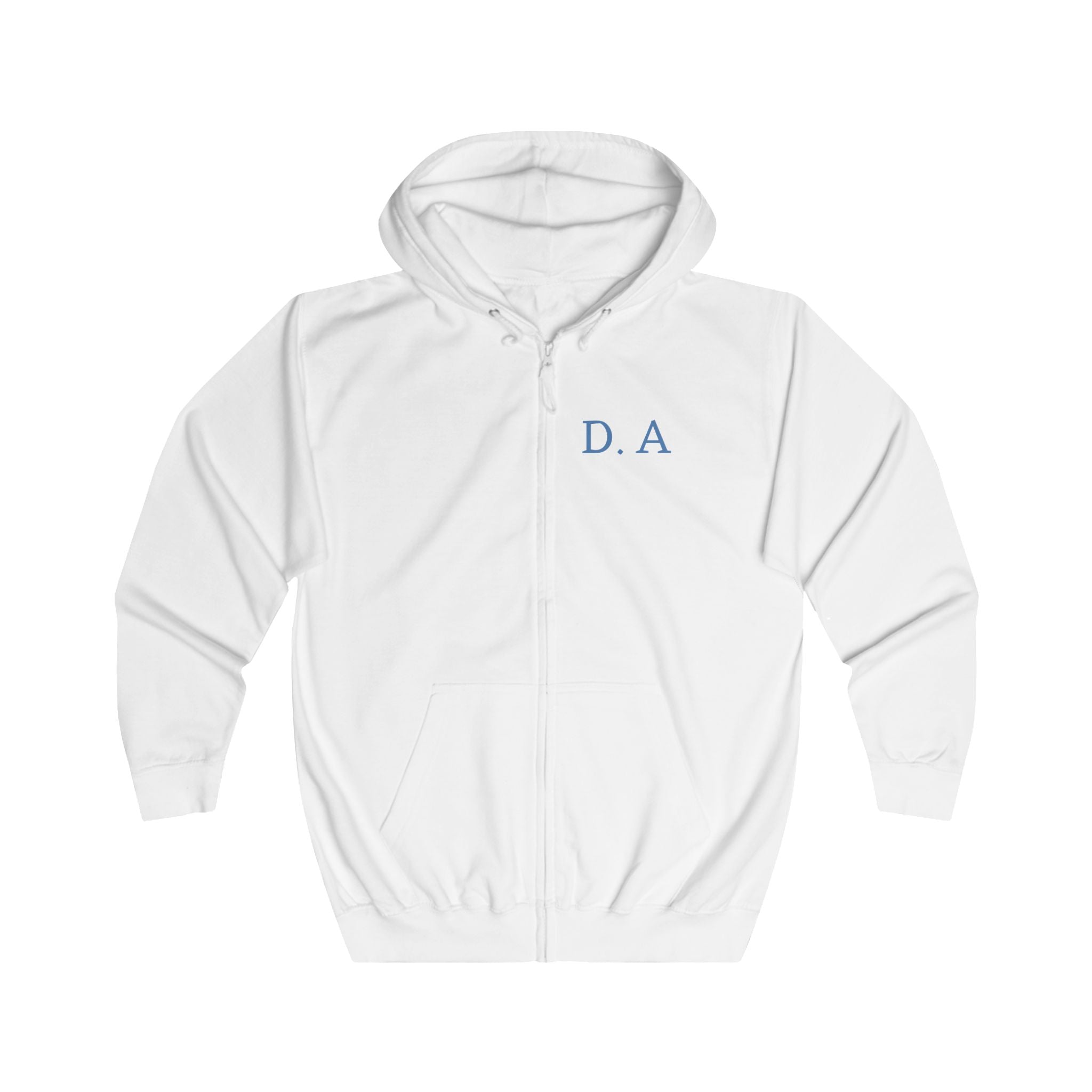 Jesus I Want a Bugatti Zip Hoodie — D.A. Monogrammed Full-Zip Sweatshirt