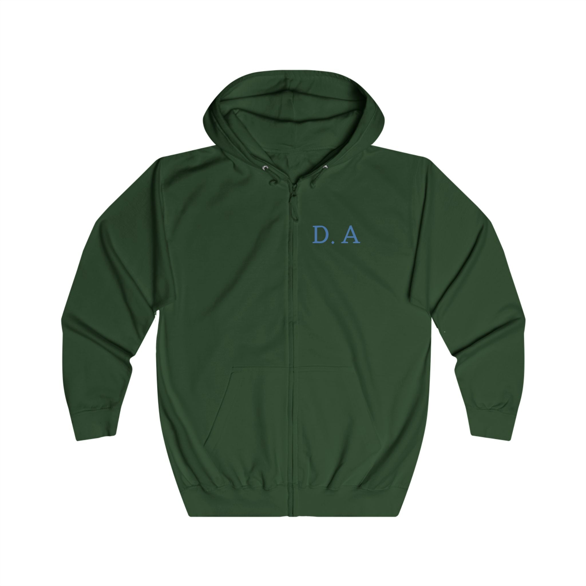 Jesus I Want a Bugatti Zip Hoodie — D.A. Monogrammed Full-Zip Sweatshirt