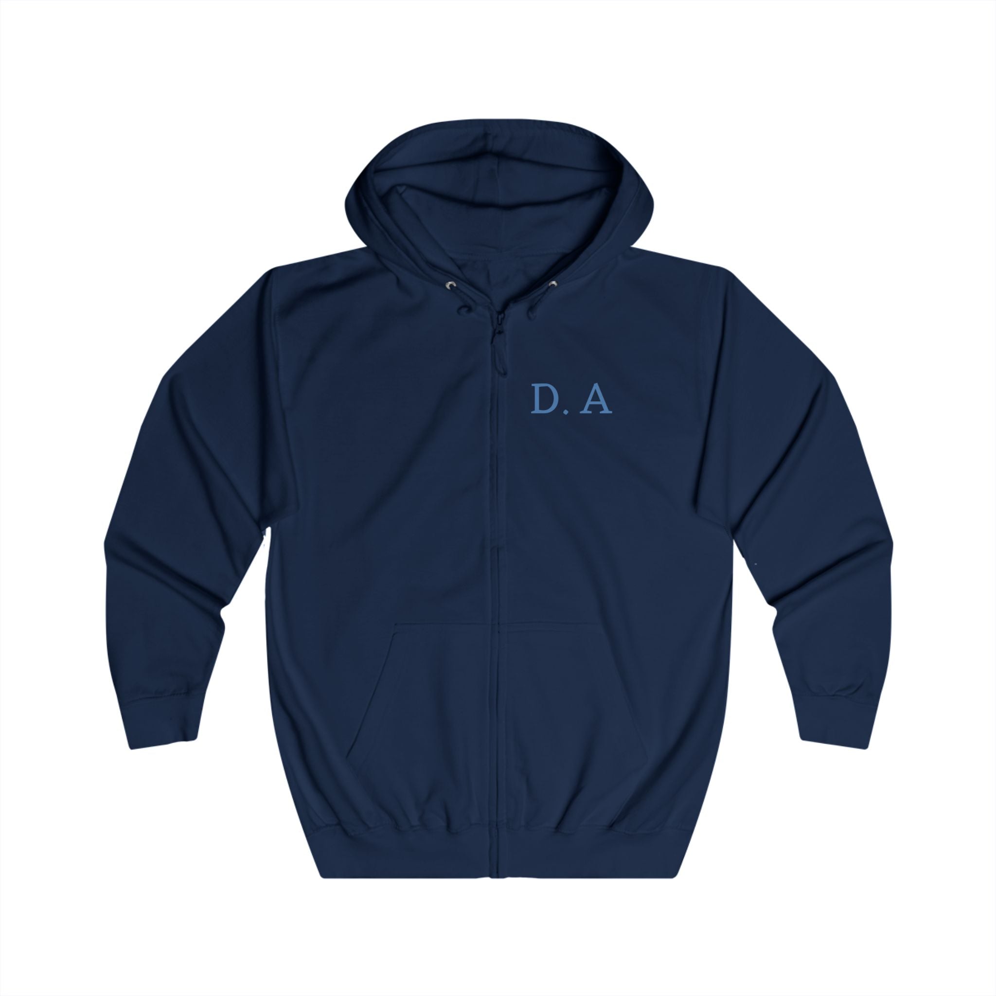 Jesus I Want a Bugatti Zip Hoodie — D.A. Monogrammed Full-Zip Sweatshirt