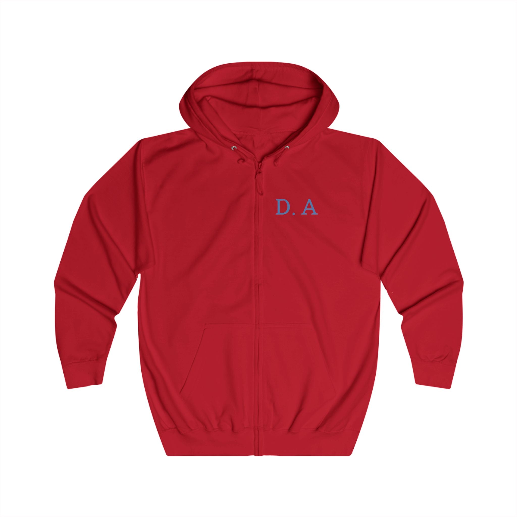 Jesus I Want a Bugatti Zip Hoodie — D.A. Monogrammed Full-Zip Sweatshirt